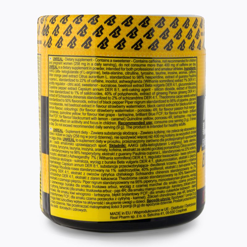 Передтренувальний комплекс Real Pharm Unreal 360g чорна смородина-лимон 700957 2