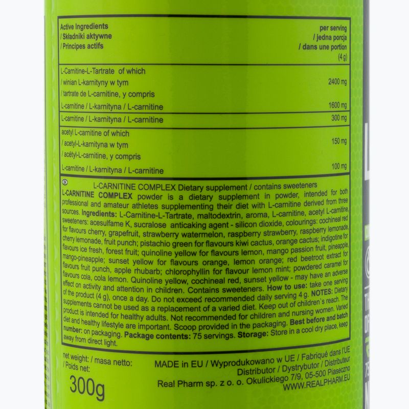 L-карнітин Complex Real Pharm спалювач жиру 300g лимон-апельсин 703743 2