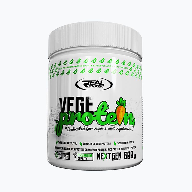 Веганський протеїн Real Pharm Vege Protein 600g шоколад 709080