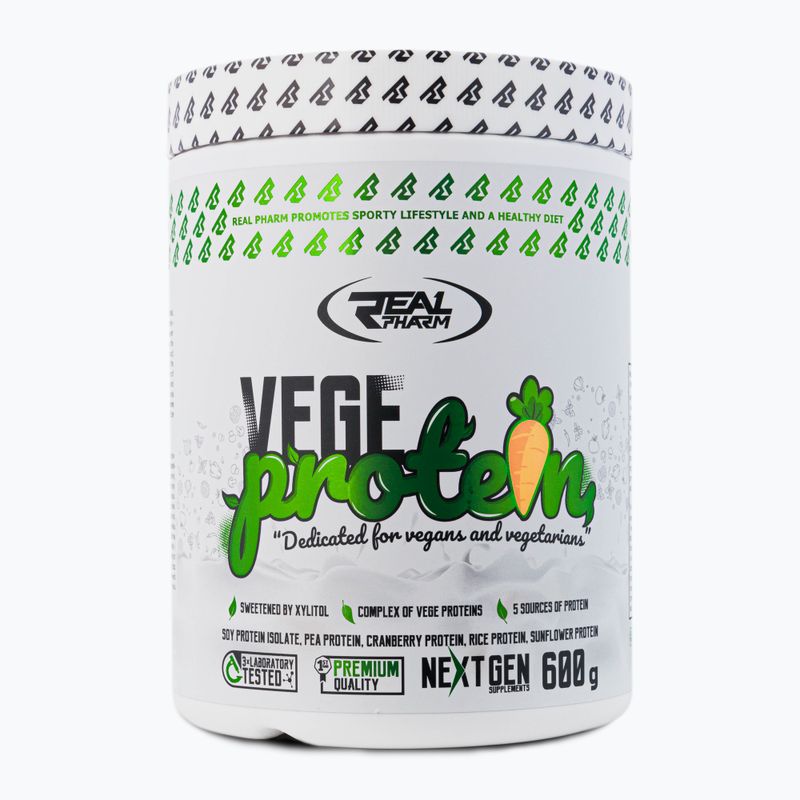 Веганський протеїн Real Pharm Vege Protein 600g солона карамель 709103