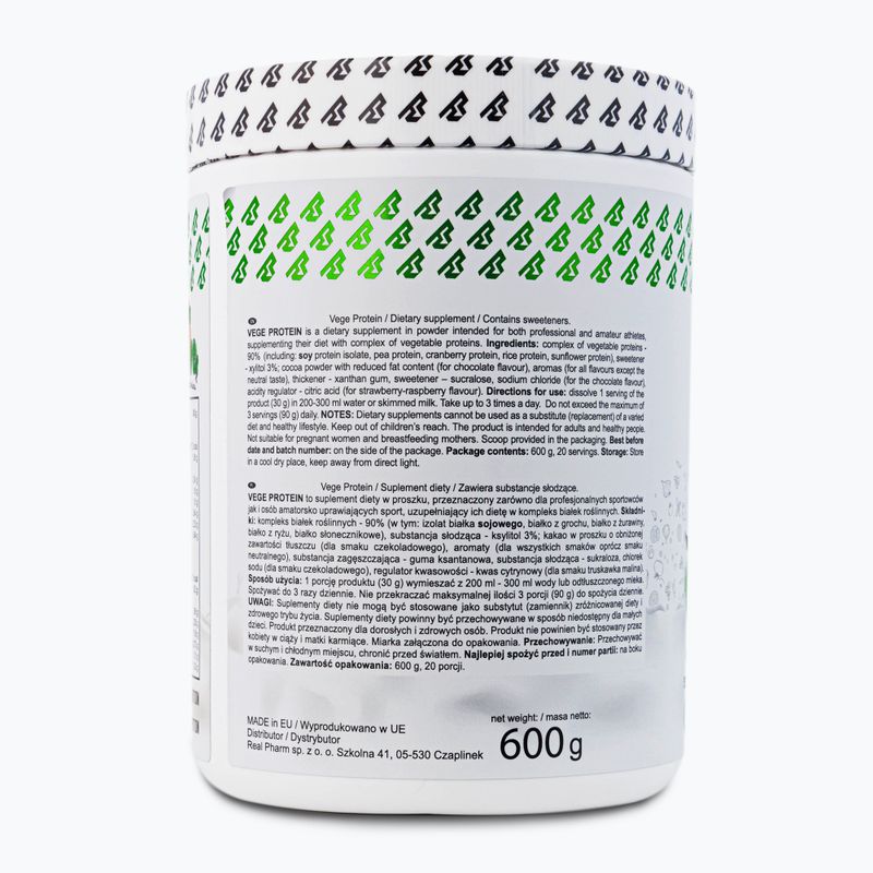 Веганський протеїн Real Pharm Vege Protein 600g солона карамель 709103 3