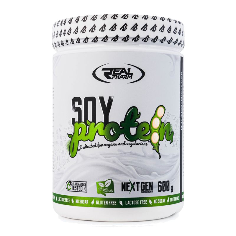 Соєвий білок Real Pharm Soy Protein 600g банан 715326
