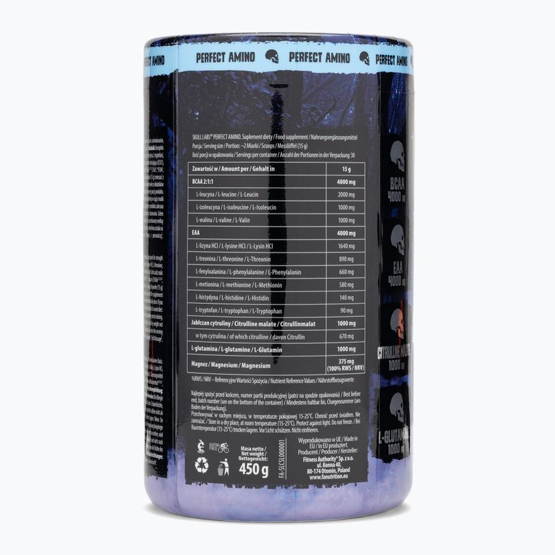 Амінокислоти Fitness Authority Skull Labs Perfect Amino 450 г blackberry/pineapple 2