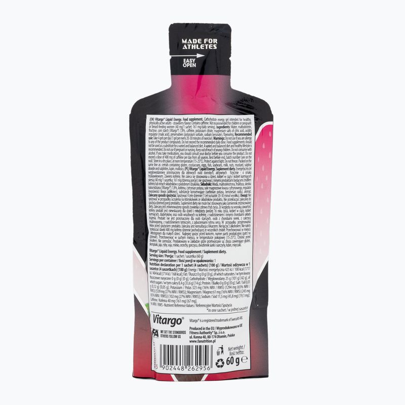 Гель енергетик Fitness Authority FA Vitargo Liquid Energy 60 г strawberry 2