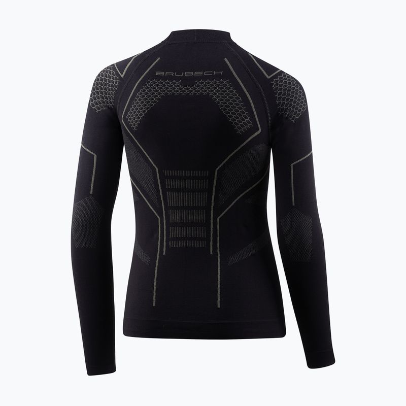 Дитяча термоактивна кофта Brubeck Thermo Junior чорний/графіт 2