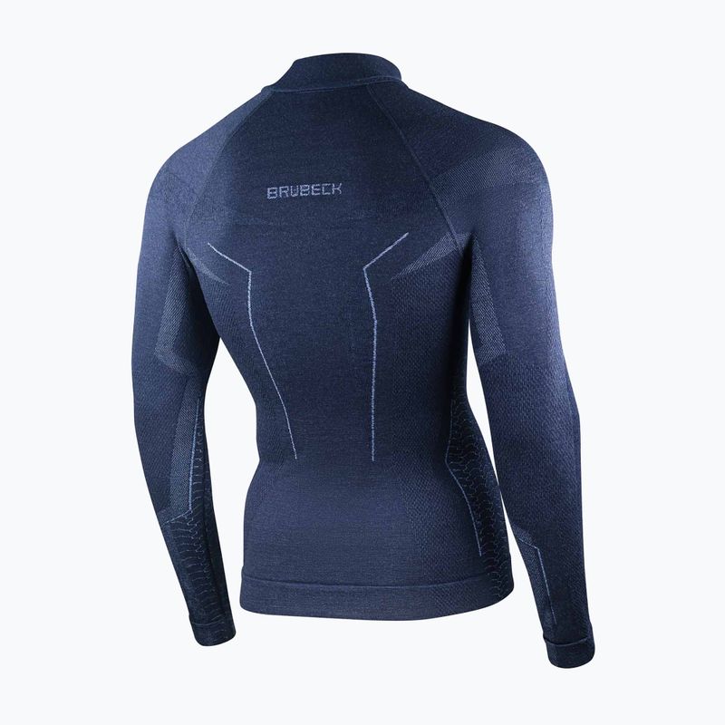 Кофта термічна чоловіча Brubeck Extreme Merino 1/3 Zip синій 4