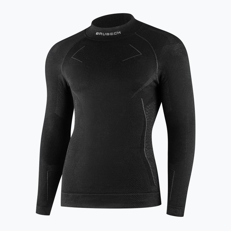 Чоловіча термоактивна кофта Brubeck Extreme Merino чорний 3
