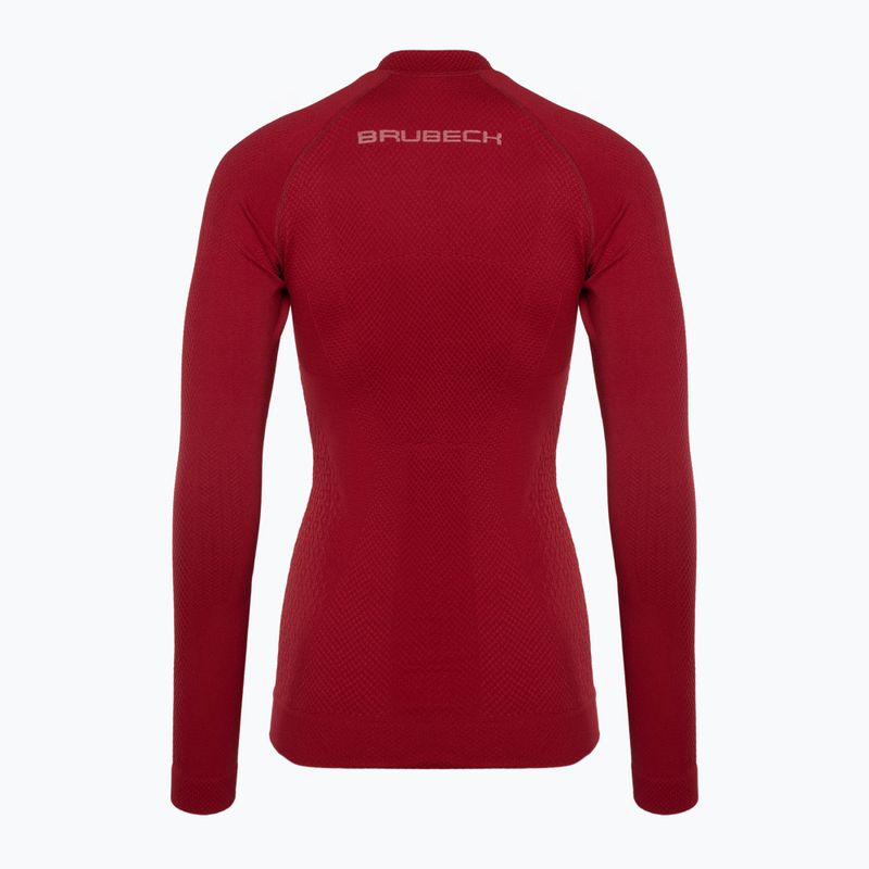 Жіноча термоактивна кофта Brubeck Extreme Thermo бордовий 4