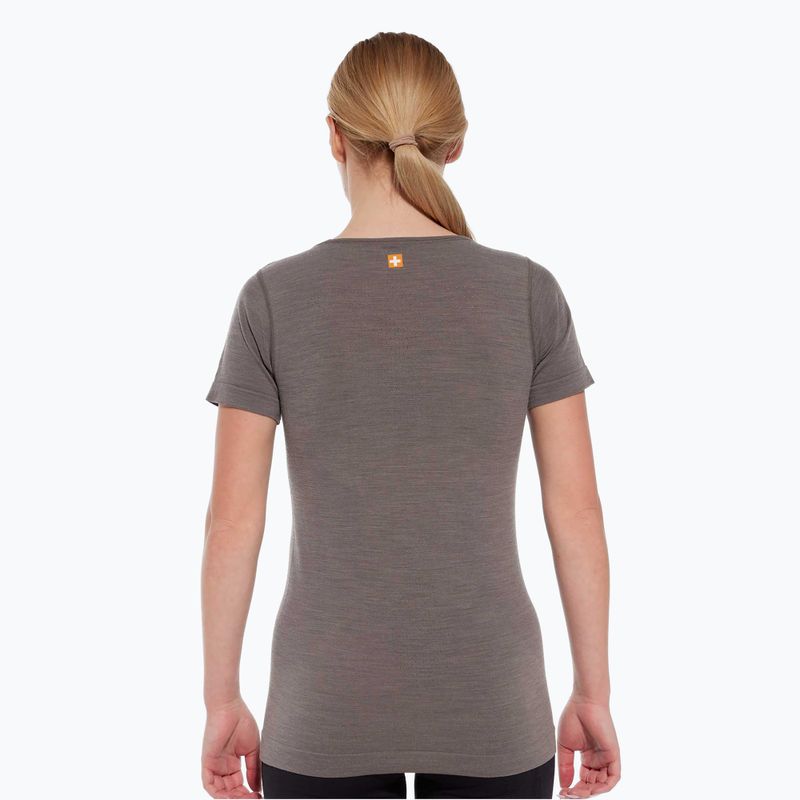 Футболка термічна жіноча Brubeck Outdoor Merino Wool Pro SS grey/deer 2