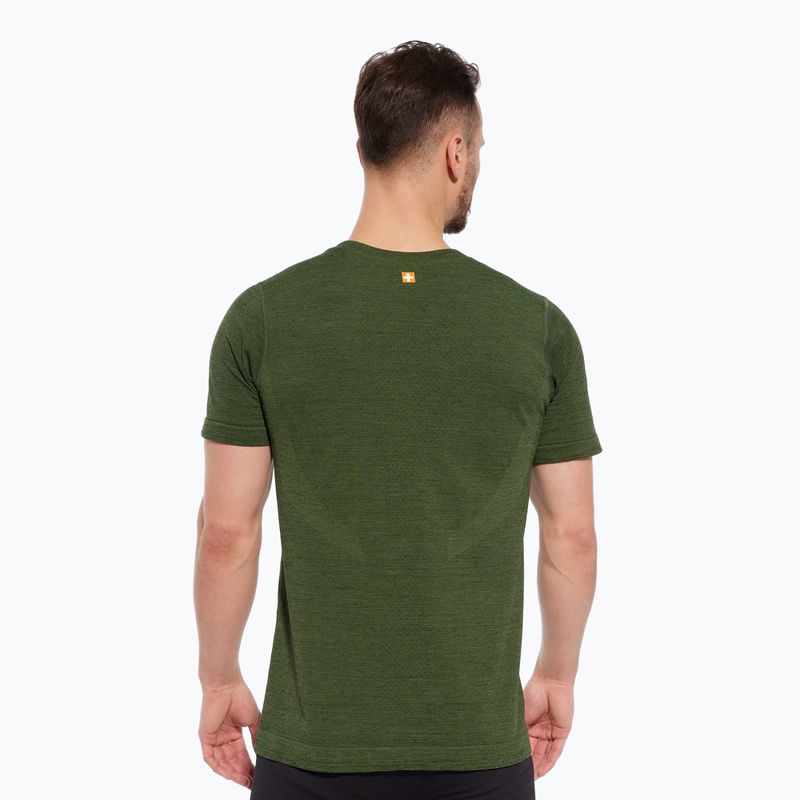 Футболка термічна чоловіча Brubeck Outdoor Merino Wool Pro SS dark green/tree 2