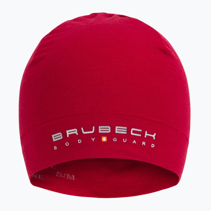 Термошапка Brubeck HM10180 Extreme Wool темно-червона 2