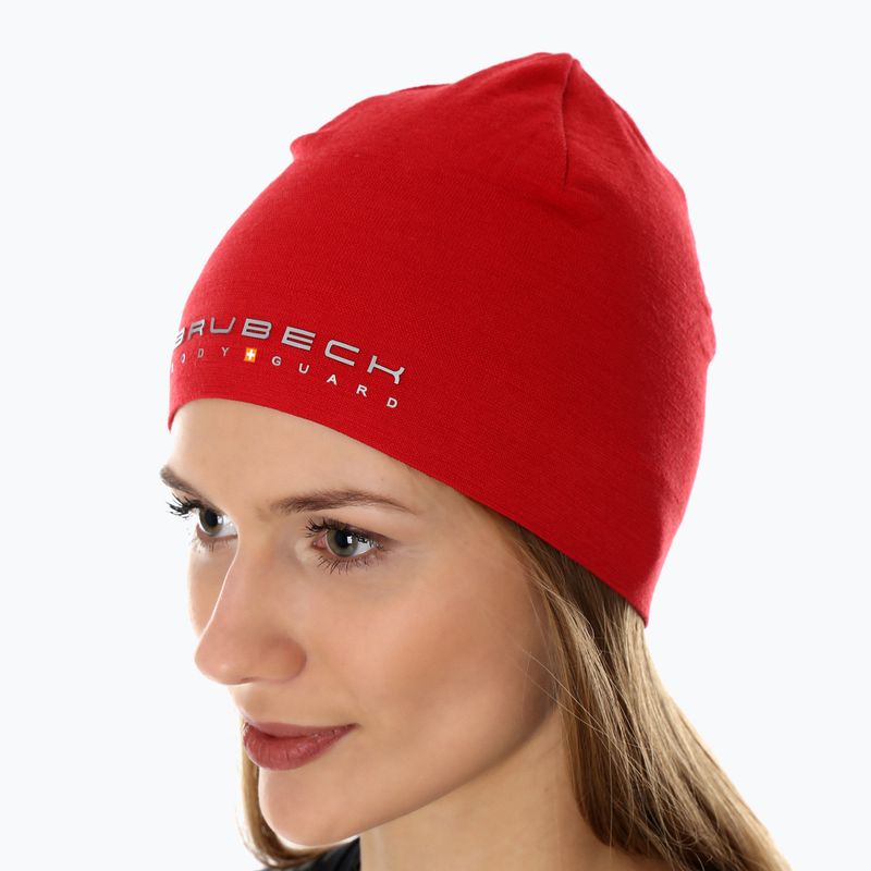 Термошапка Brubeck HM10180 Extreme Wool темно-червона 5