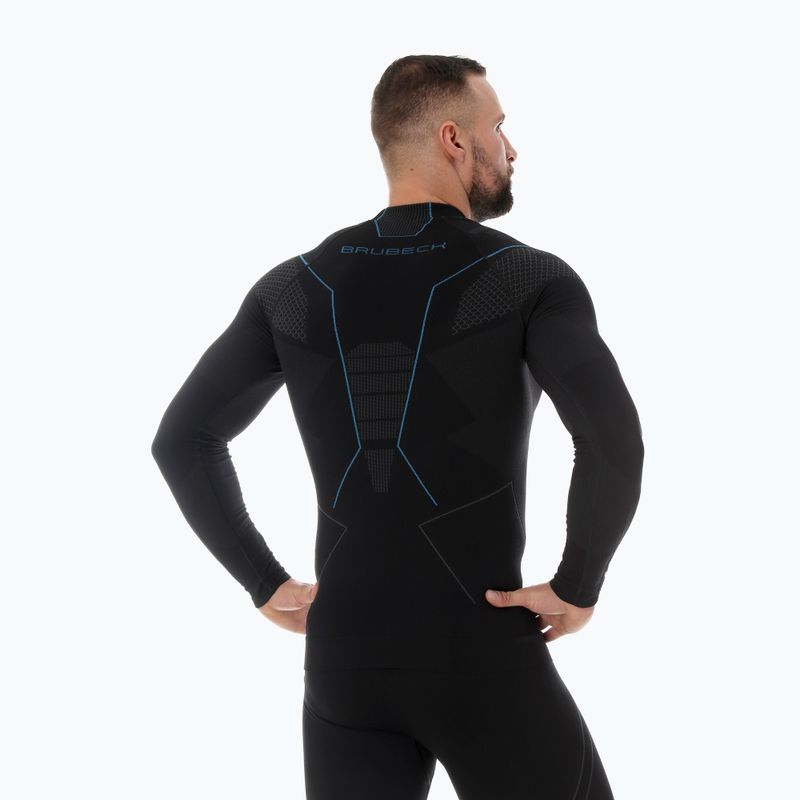 Чоловіча термоактивна кофта Brubeck Thermo чорний/синій 2
