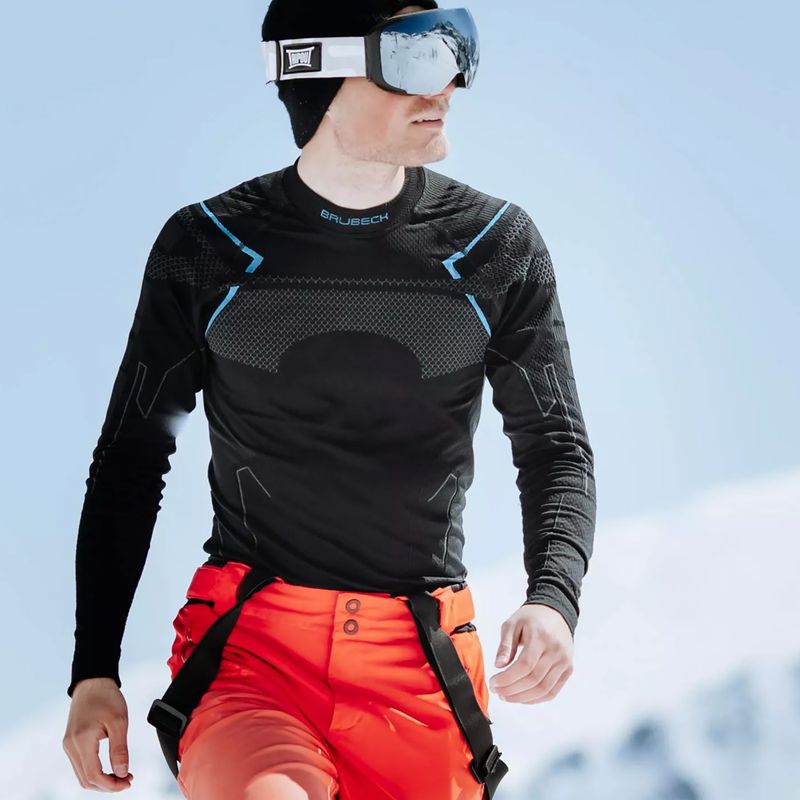 Чоловіча термоактивна кофта Brubeck Thermo чорний/синій 4