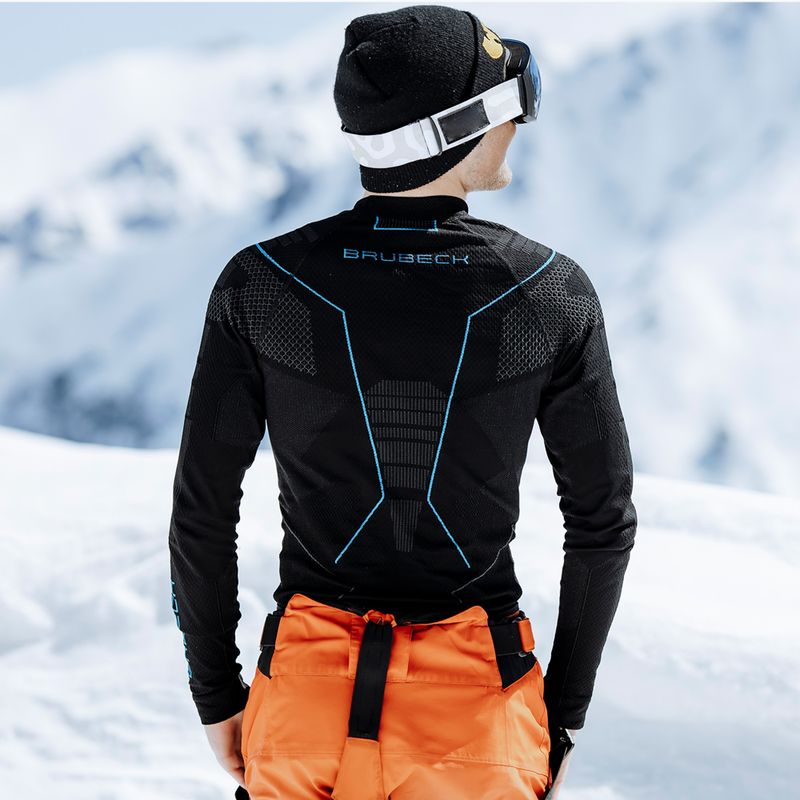 Чоловіча термоактивна кофта Brubeck Thermo чорний/синій 6