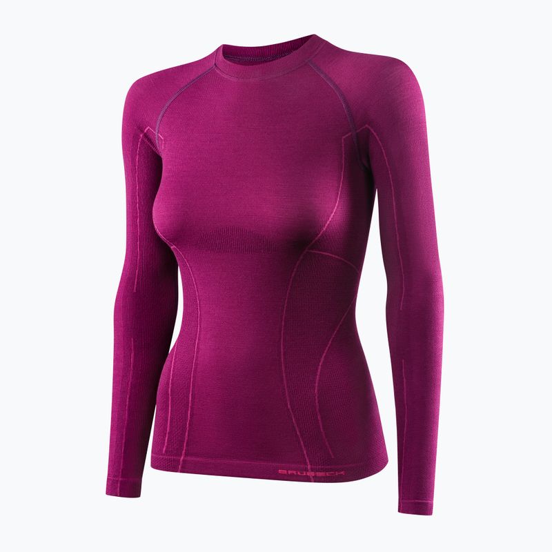 Жіноча термоактивна кофта Brubeck Active Wool сливовий 3