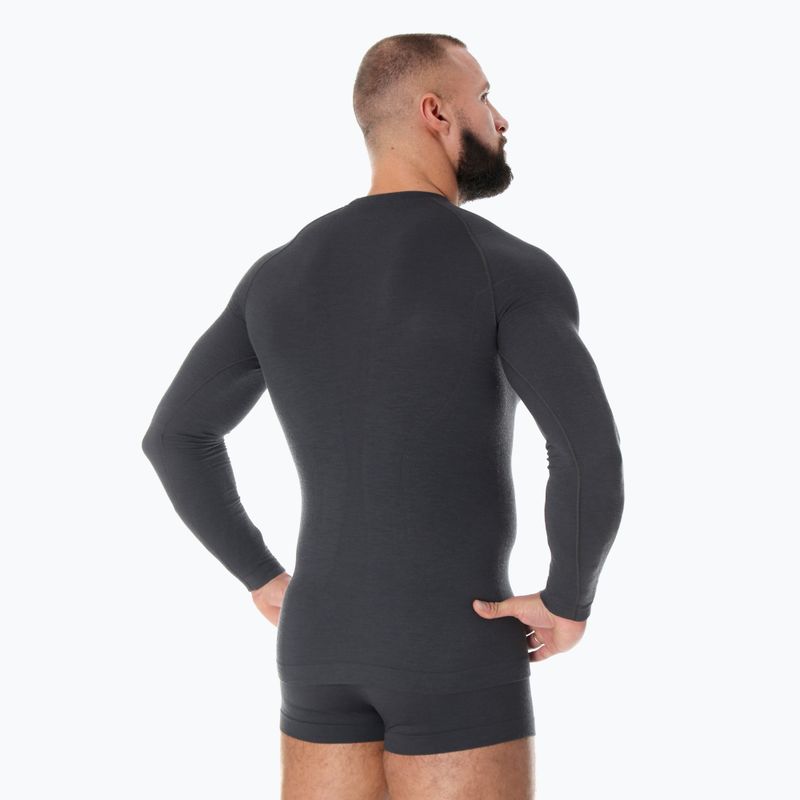 Чоловіча термоактивна кофта Brubeck Merino Active Wool графітовий 2