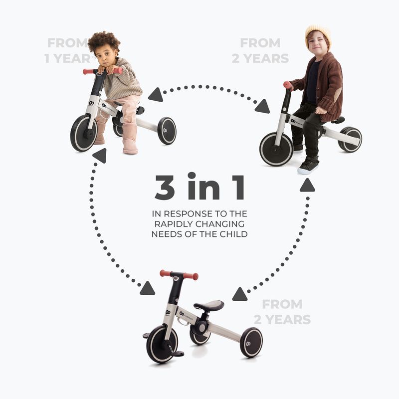 Біговел триколісний Kinderkraft 4TRIKE сірий 9