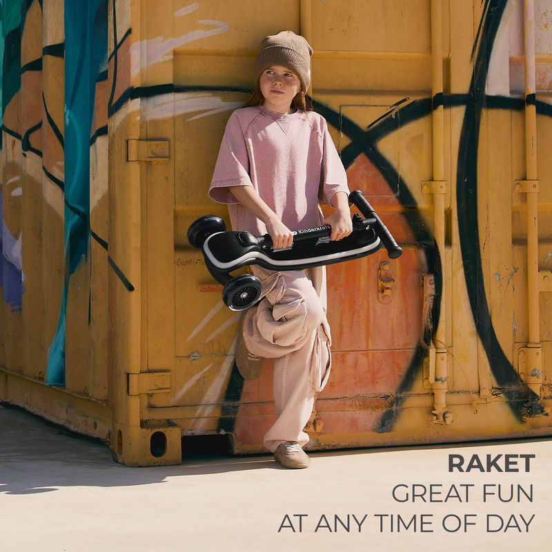Самокат трьохколісний дитячий Kinderkraft Raket black 10
