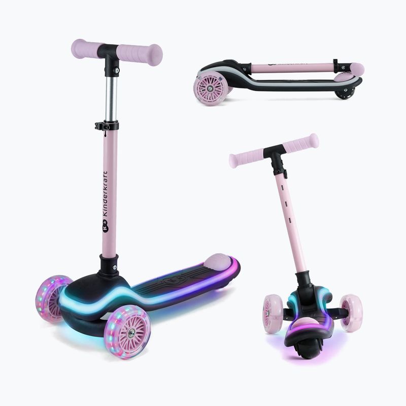 Самокат трьохколісний дитячий Kinderkraft Raket pink 4