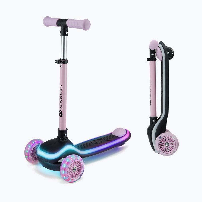 Самокат трьохколісний дитячий Kinderkraft Raket pink 5