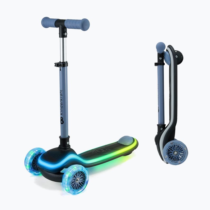 Самокат трьохколісний дитячий Kinderkraft Raket blue 5
