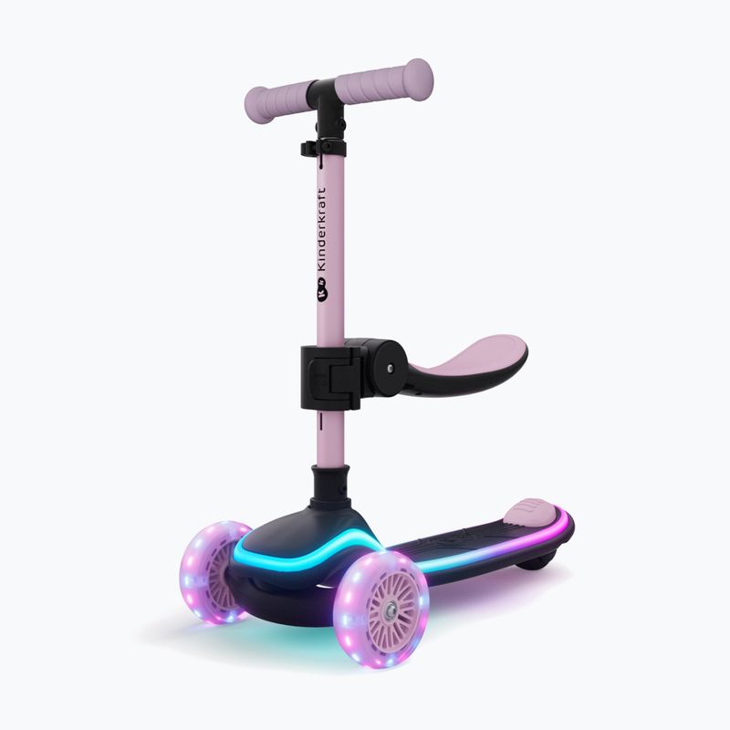 Самокат трьохколісний дитячий Kinderkraft Raket Up pink 3