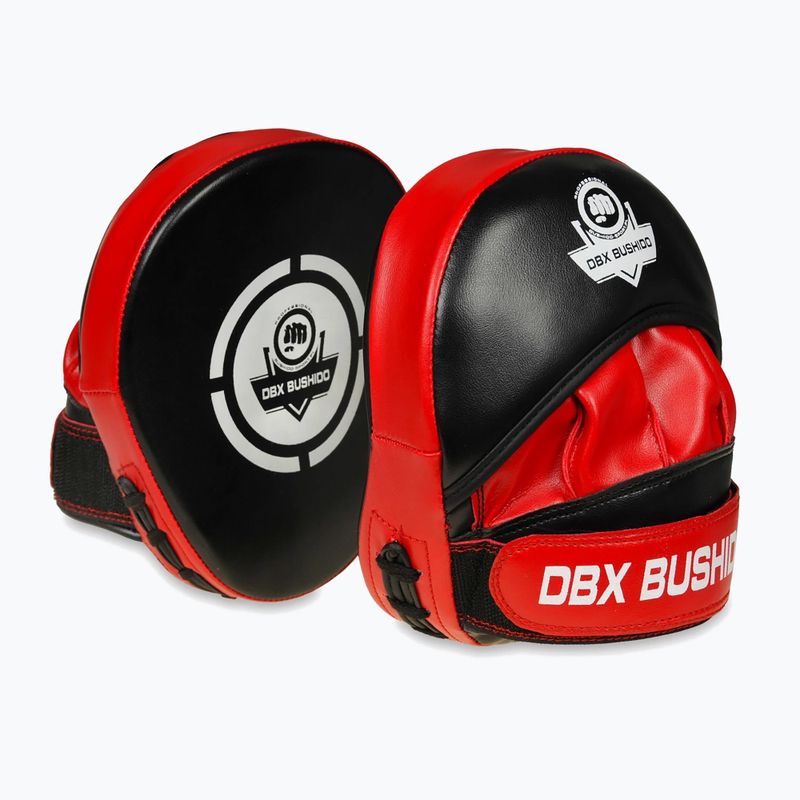 Лапи для тренувань для тренера DBX Bushido Mini 2 pcs. black/red/white 2