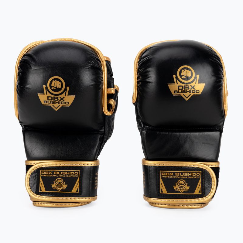 Спарингові рукавиці для тренувань MMA DBX BUSHIDO шкіряні чорні Arm-2011D-L