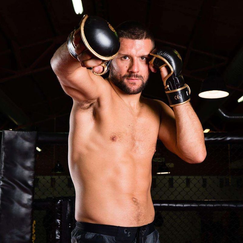 Спарингові рукавиці для тренувань MMA DBX BUSHIDO шкіряні чорні Arm-2011D-L 10