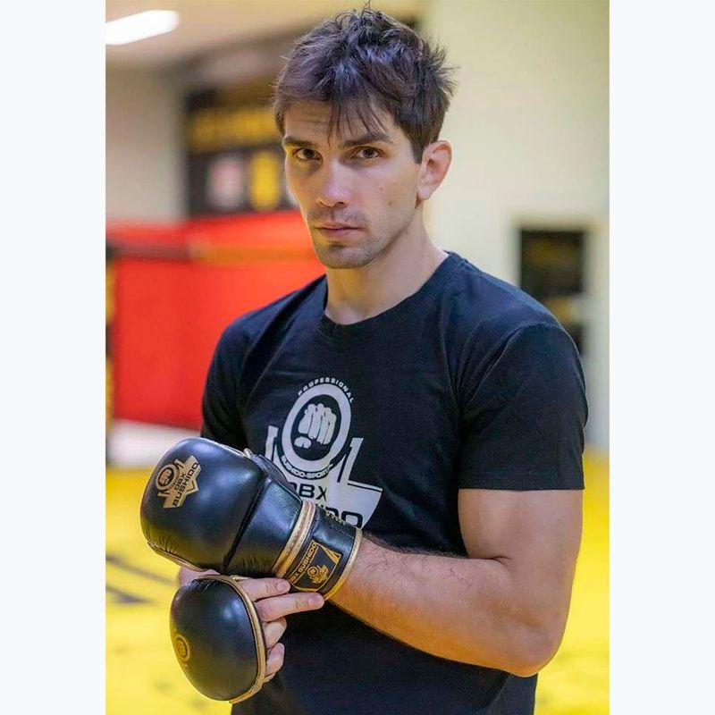 Спарингові рукавиці для тренувань MMA DBX BUSHIDO шкіряні чорні Arm-2011D-L 14