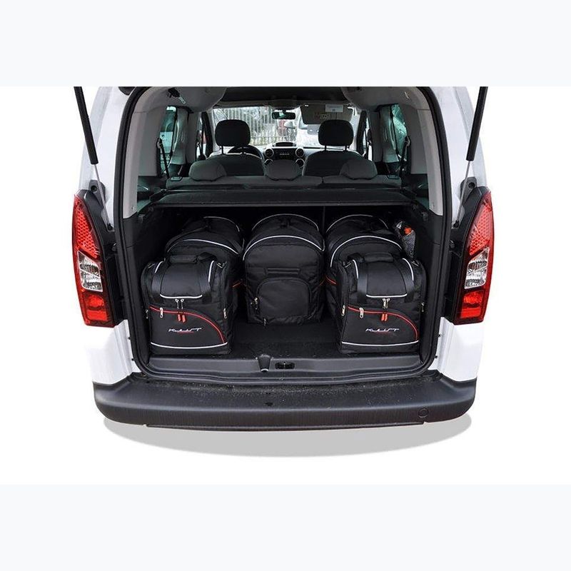 Комплект килимків KJUST в багажне відділення Peugeot Partner 2008-2019 6 шт чорний. 12