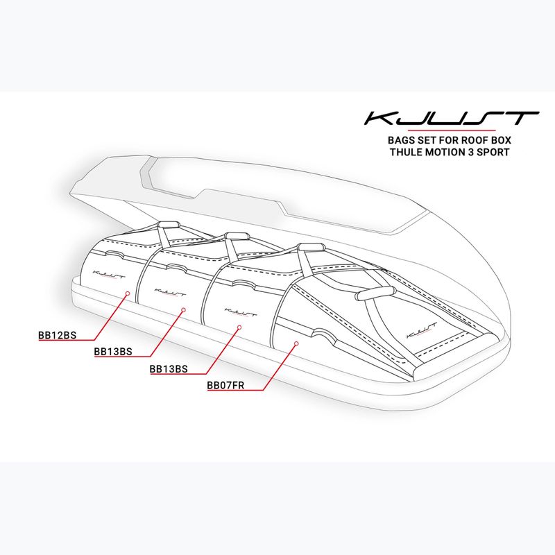 Набір сумок для дахового багажника KJUST Thule Motion 3 Sport 4 шт. чорний 13