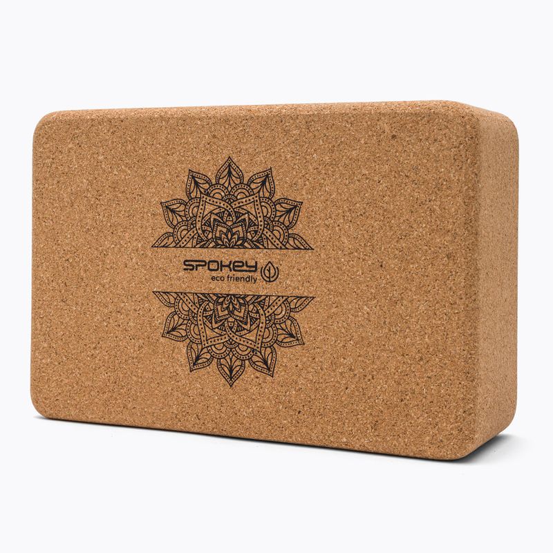 Блок для йоги корковий Spokey Nidra коричневий 926634 3