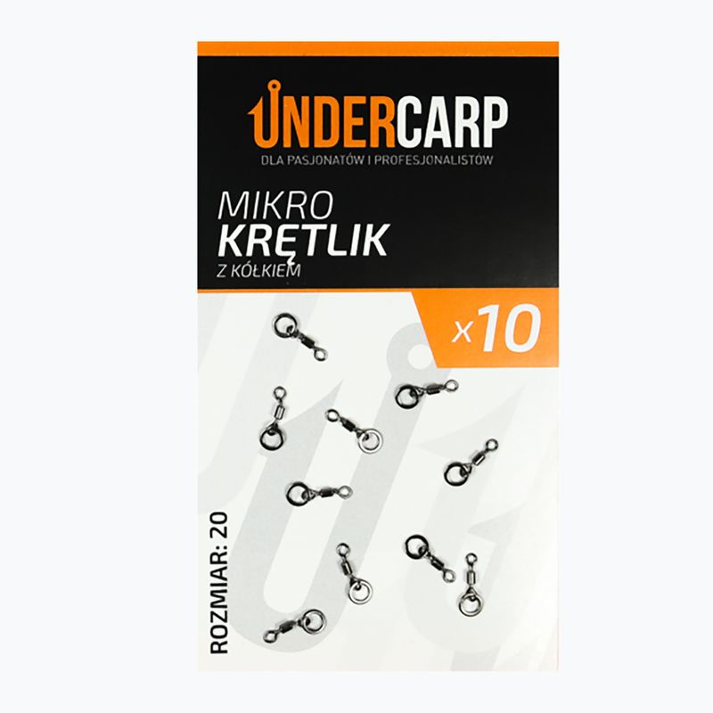 Короповий вертлюжок UnderCarp Mikro з кільцем чорний UC43