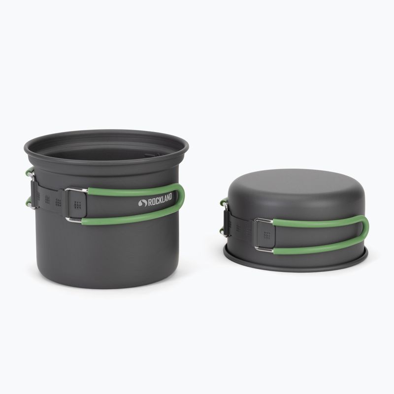 Набір кастрюль Rockland Travel Pro grey/green 2