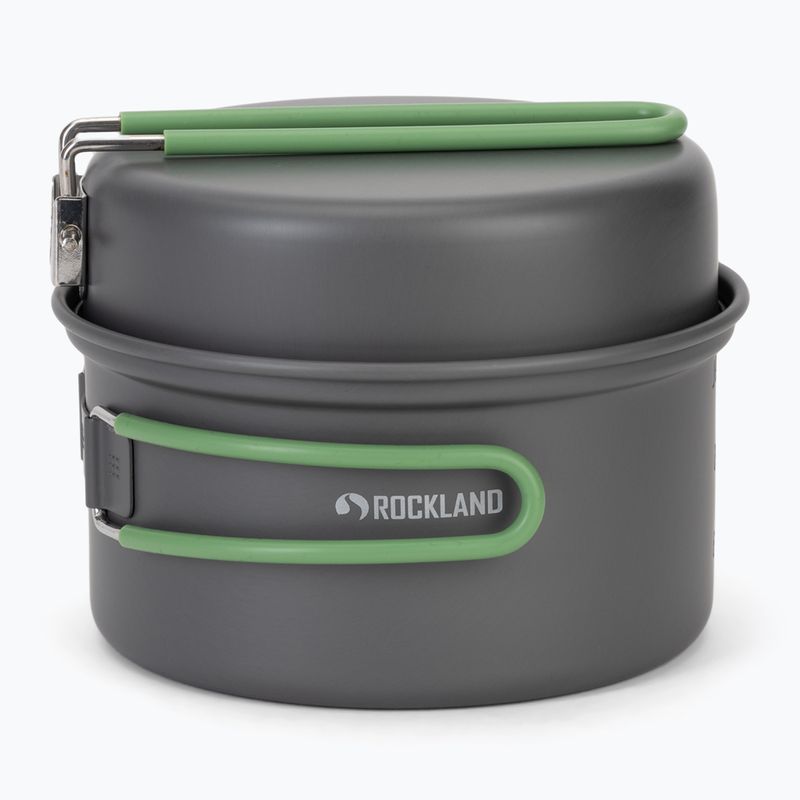 Набір посуду туристичного Rockland Travel Duo Anodized grey/green