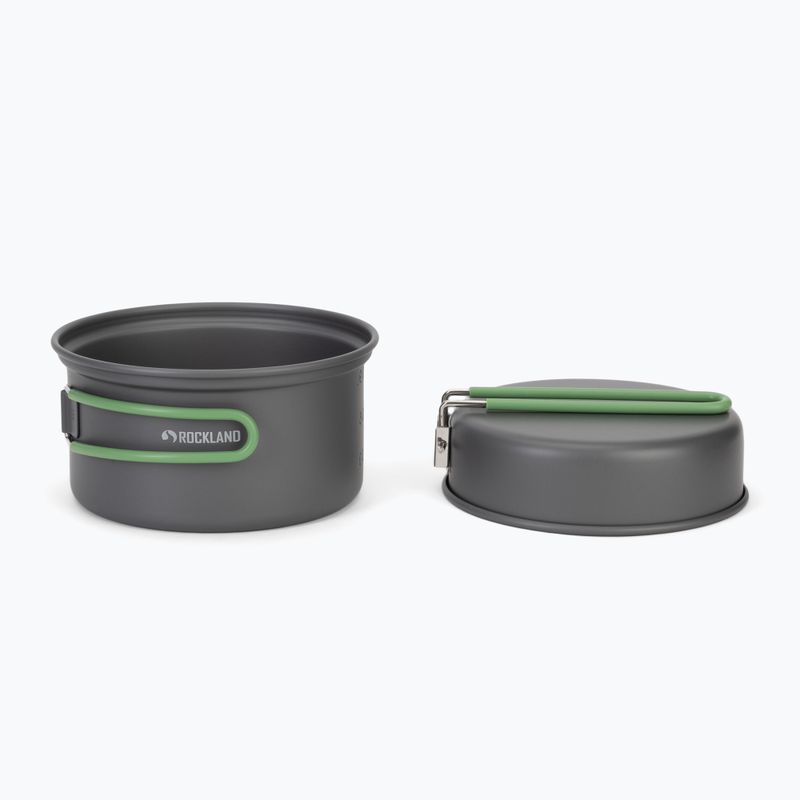 Набір посуду туристичного Rockland Travel Duo Anodized grey/green 2