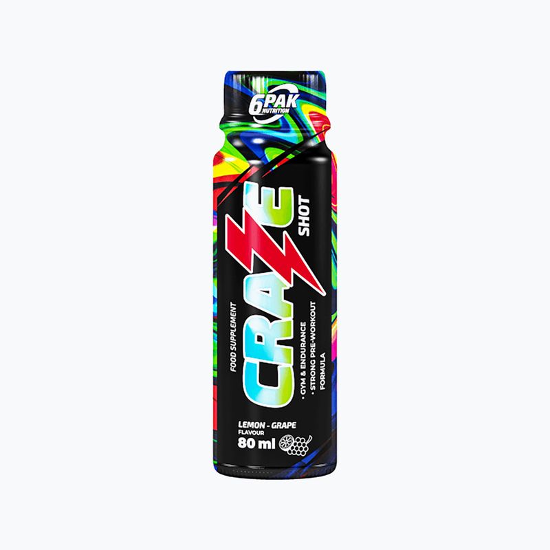 Передтренувальний комплекс 6PACK Craze Shot 80 ml Lemon Grape