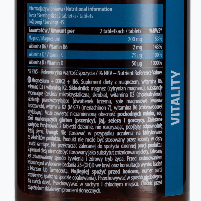 Magnesium Essence магній + D3K2 + B6 90 таблеток ESS/066 2