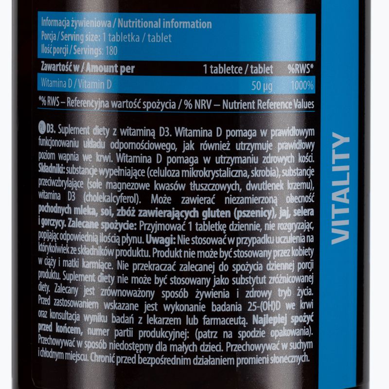 D3 2000IU Essence вітамін D3 180 таблеток ESS/069 2