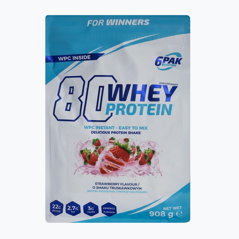 Whey 6PACK 80 Protein 908г полуниця PAK/162#TRUSK