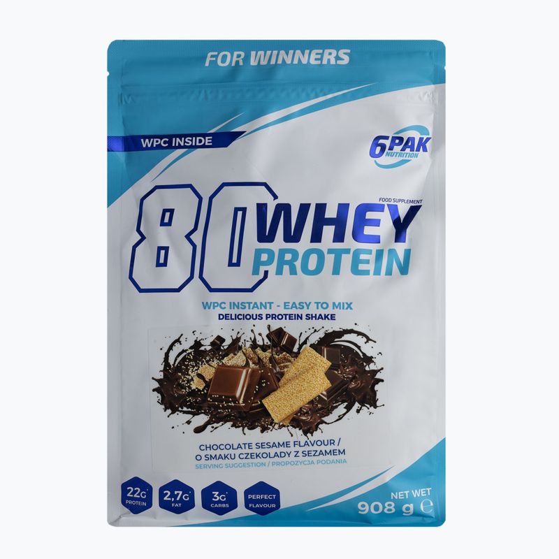 Whey 6PACK Protein 80 908г шоколад-кунжут PAK/162#SEZCZ