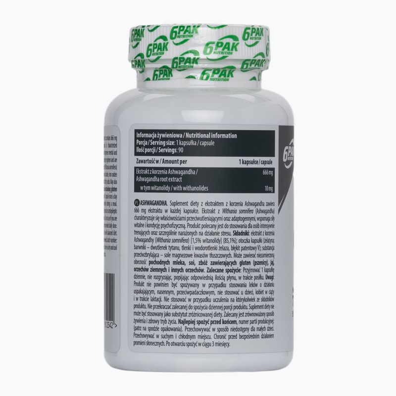 EL Ашваганда 6PACK 666мг ефективність 90 капсул PAK/190 2