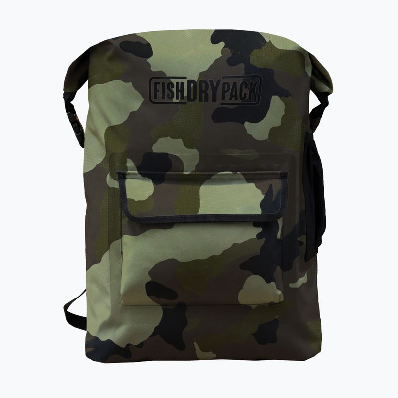 Pohodlný vodoodolný batoh FishDryPack Drifter 18 l camo