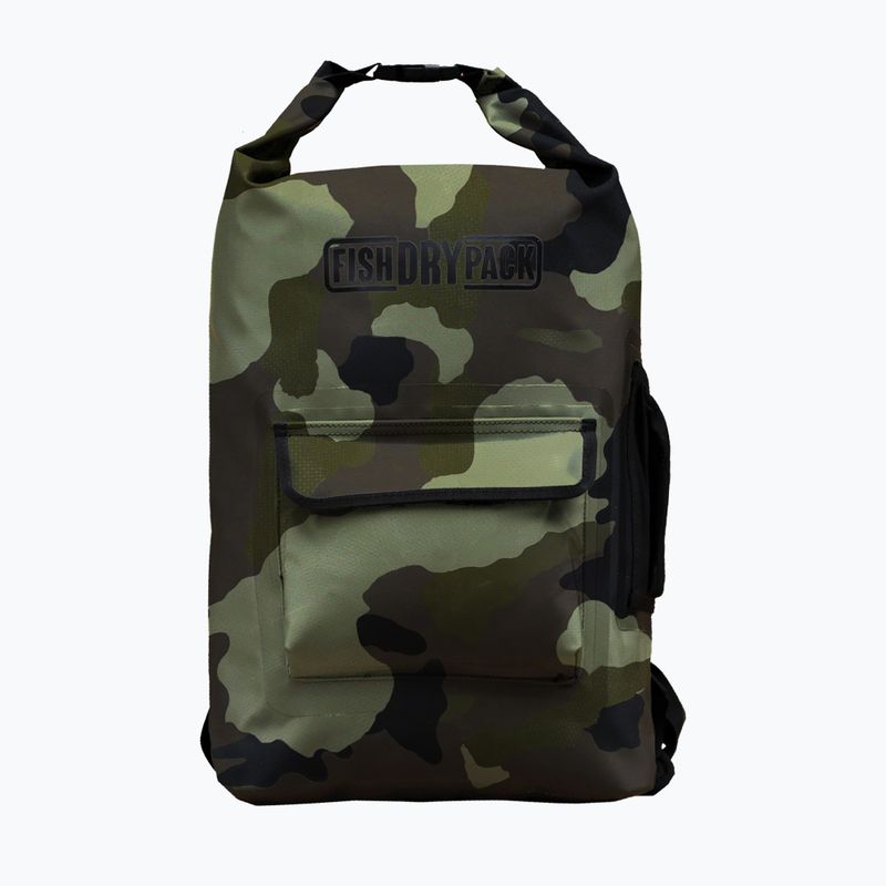 Pohodlný vodoodolný batoh FishDryPack Drifter 18 l camo 2