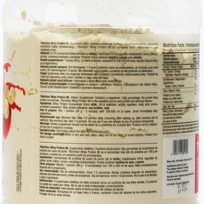 Whey 7Nutrition Protein 80 2кг білий шоколад-полуниця 7Nu000315 2