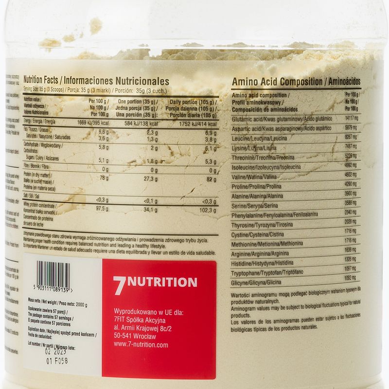 Whey 7Nutrition Protein 80 2кг білий шоколад-полуниця 7Nu000315 3