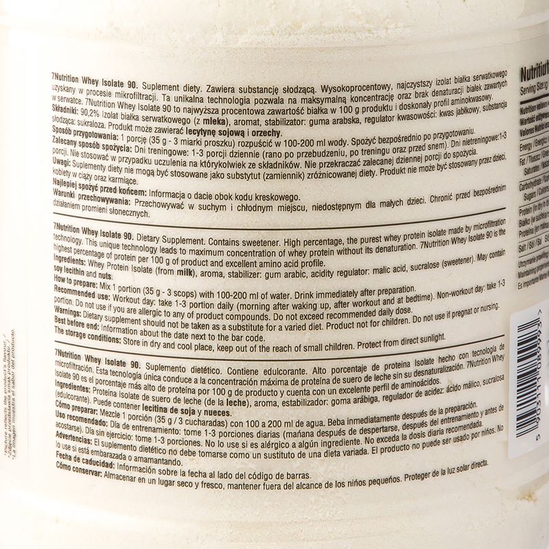 Whey 7Nutrition Isolate 90 полуниця-банан 7Nu000191