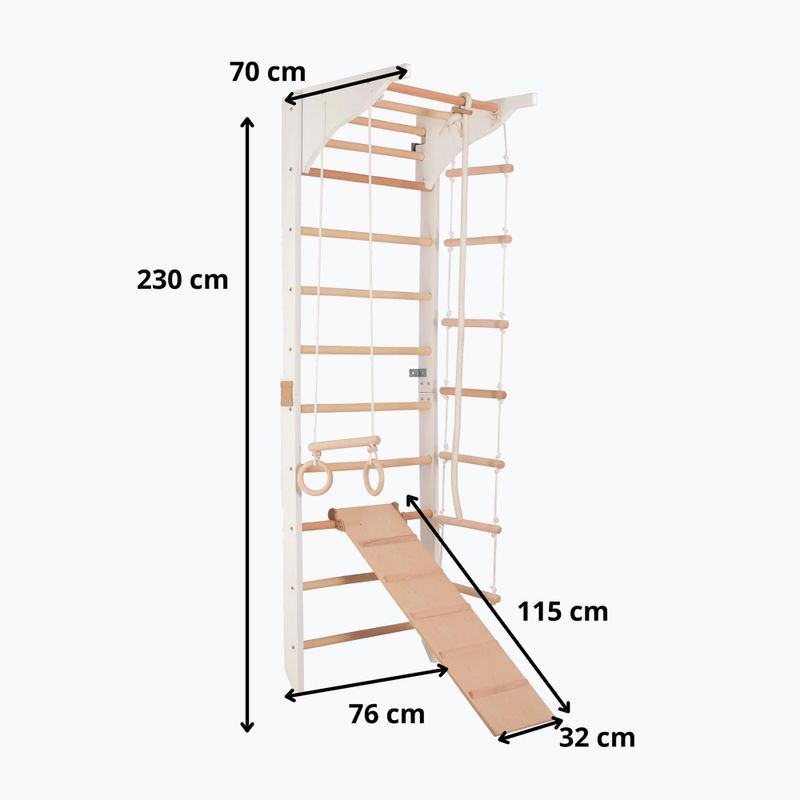 Драбинка гімнастична RINAGYM Pro 3 white 6